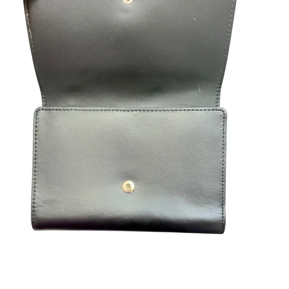Kate Spade Black Leather Wallet with Bow Accent